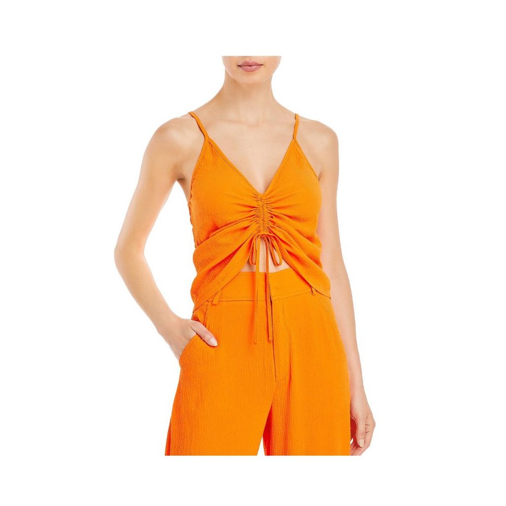 Solid & Striped Womens Ruched Drawstring Tank Top